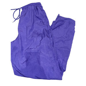 Purple Track Streetwear Pants Retro 1990s Style - Size M